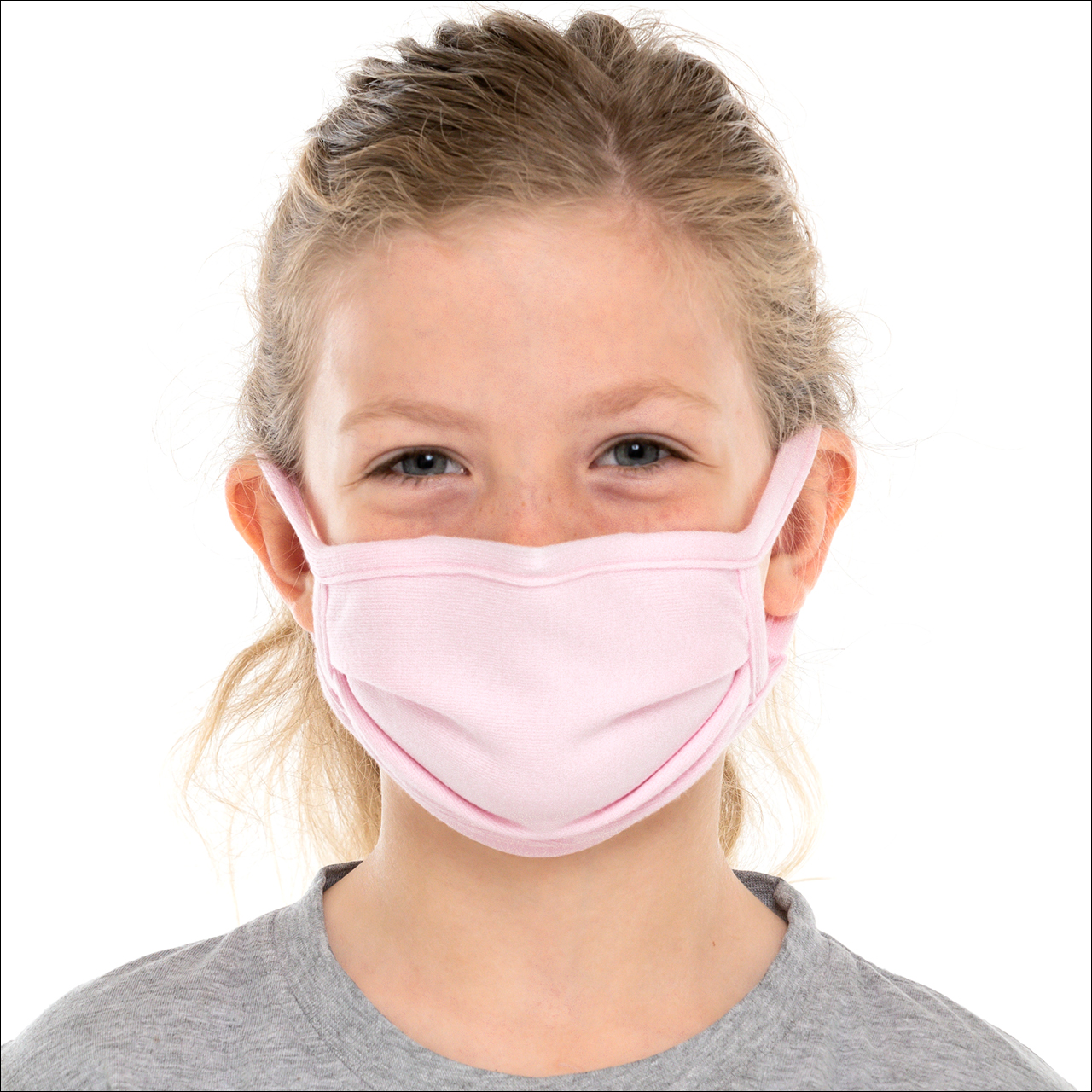Kinder Mund- und Nasenmaske - rosa - doppellagig