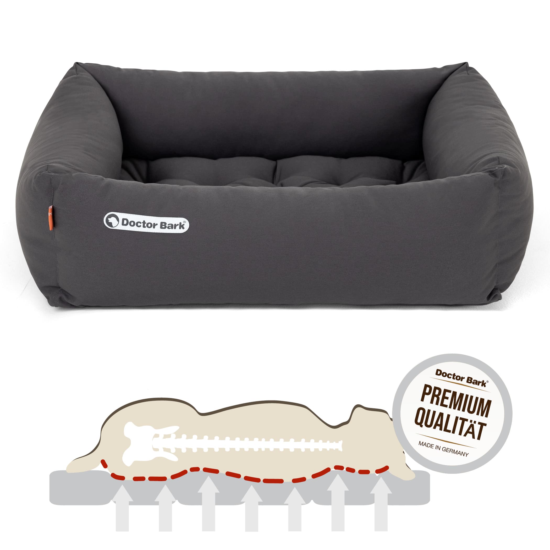 Orthopädisches Hundebett | Grau | S