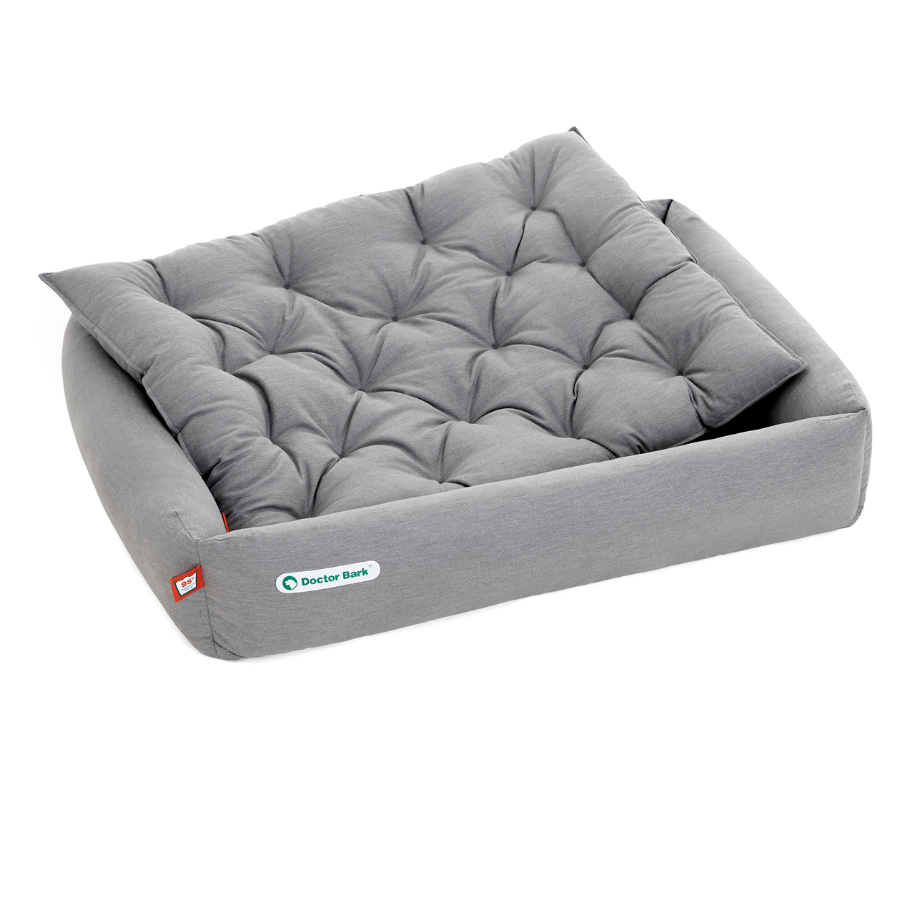 SET Bett + Einlegekissen ORTHOPÄDISCH grau melange L SET Bett + Einlegekissen ORTHOPÄDISCH grau melange L