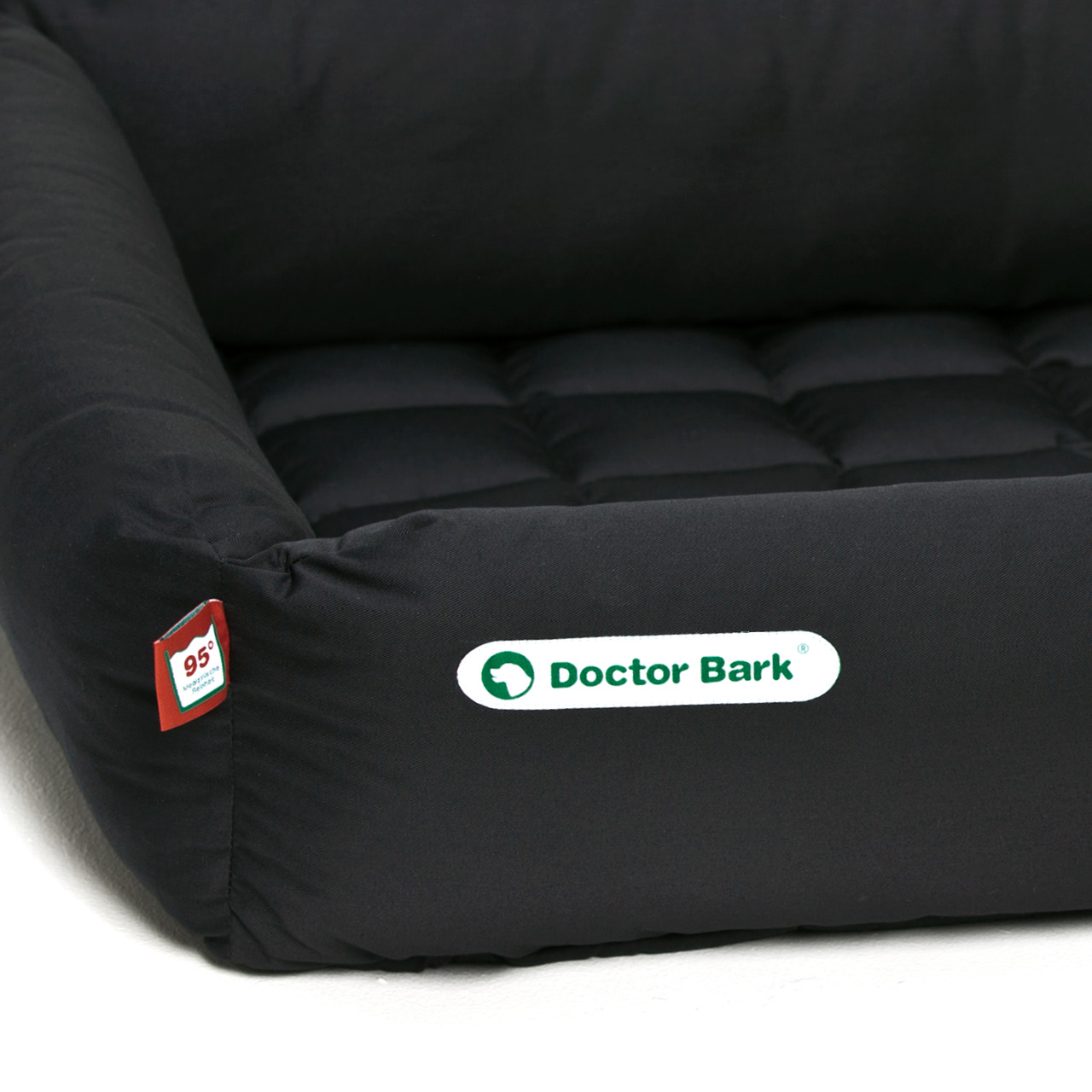 eckiges Doctor Bark Hundebett mit Rand Gr. L - schwarz eckiges Doctor Bark Hundebett mit Rand Gr. L - schwarz