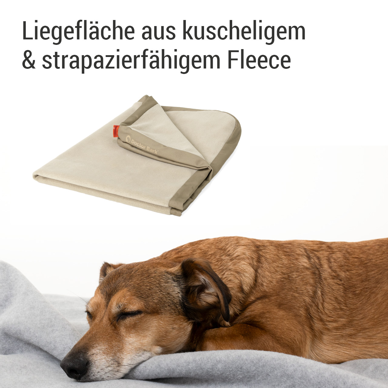 Wechselbezug für Lounge-Kissen | goldbraun Fleece L