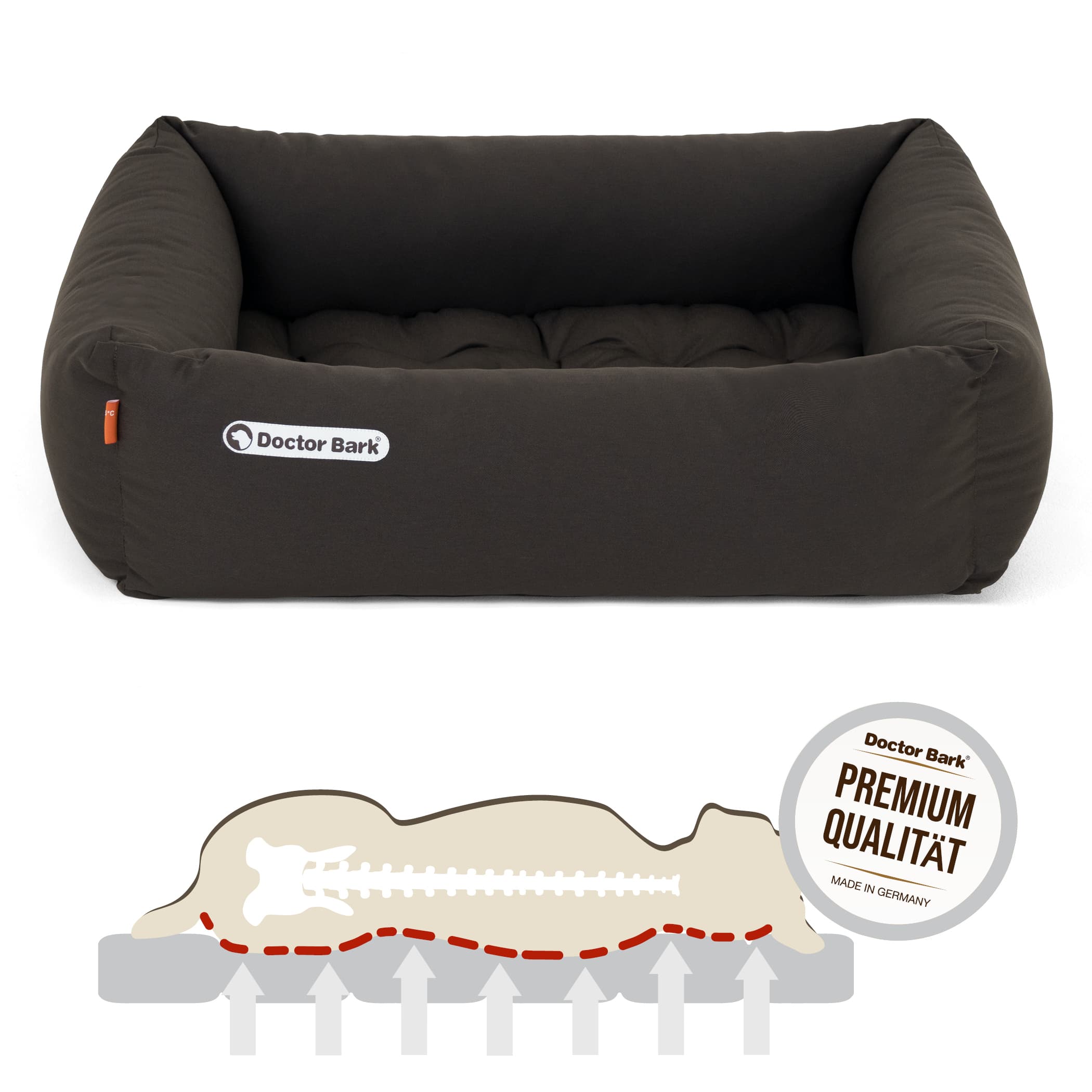 Orthopädisches Hundebett | Braun | S