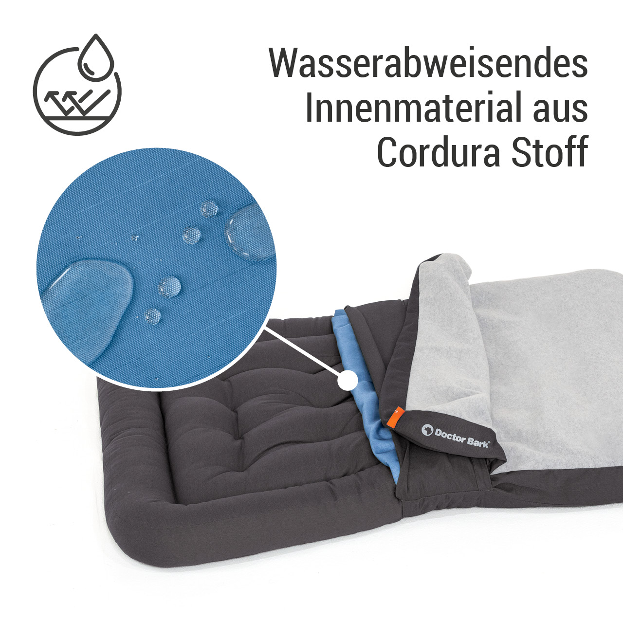 Wechselbezug für Lounge-Kissen | grau Fleece XL