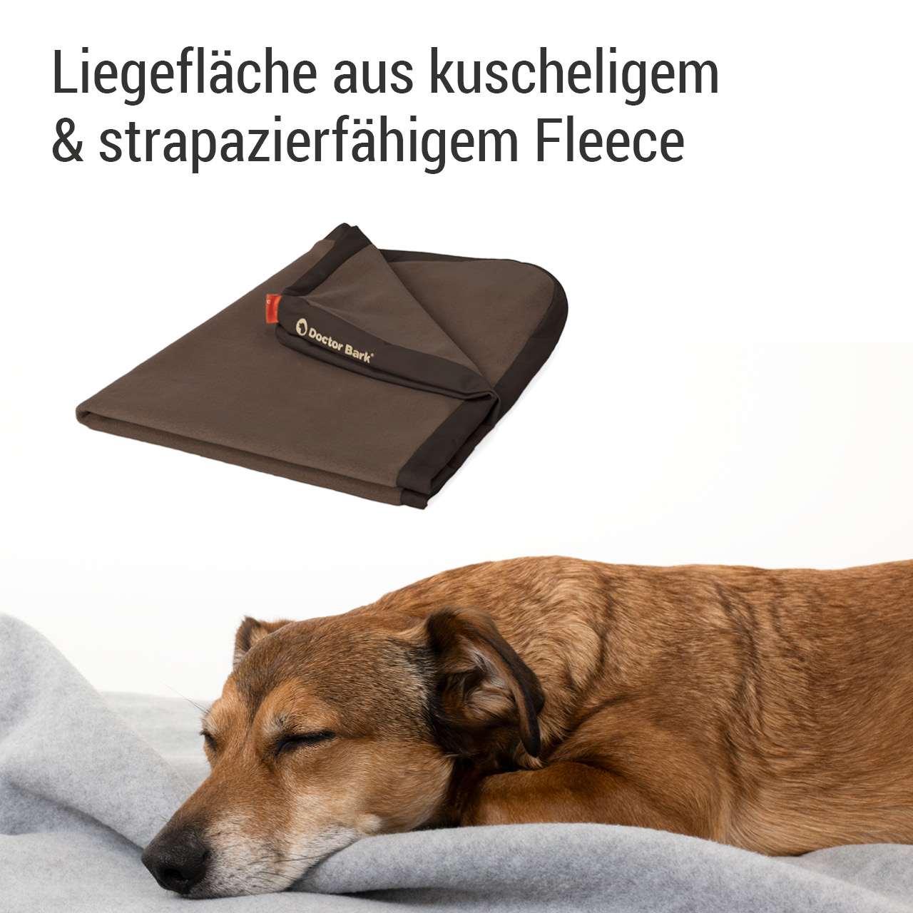 Wechselbezug für Lounge-Kissen | braun Fleece L 