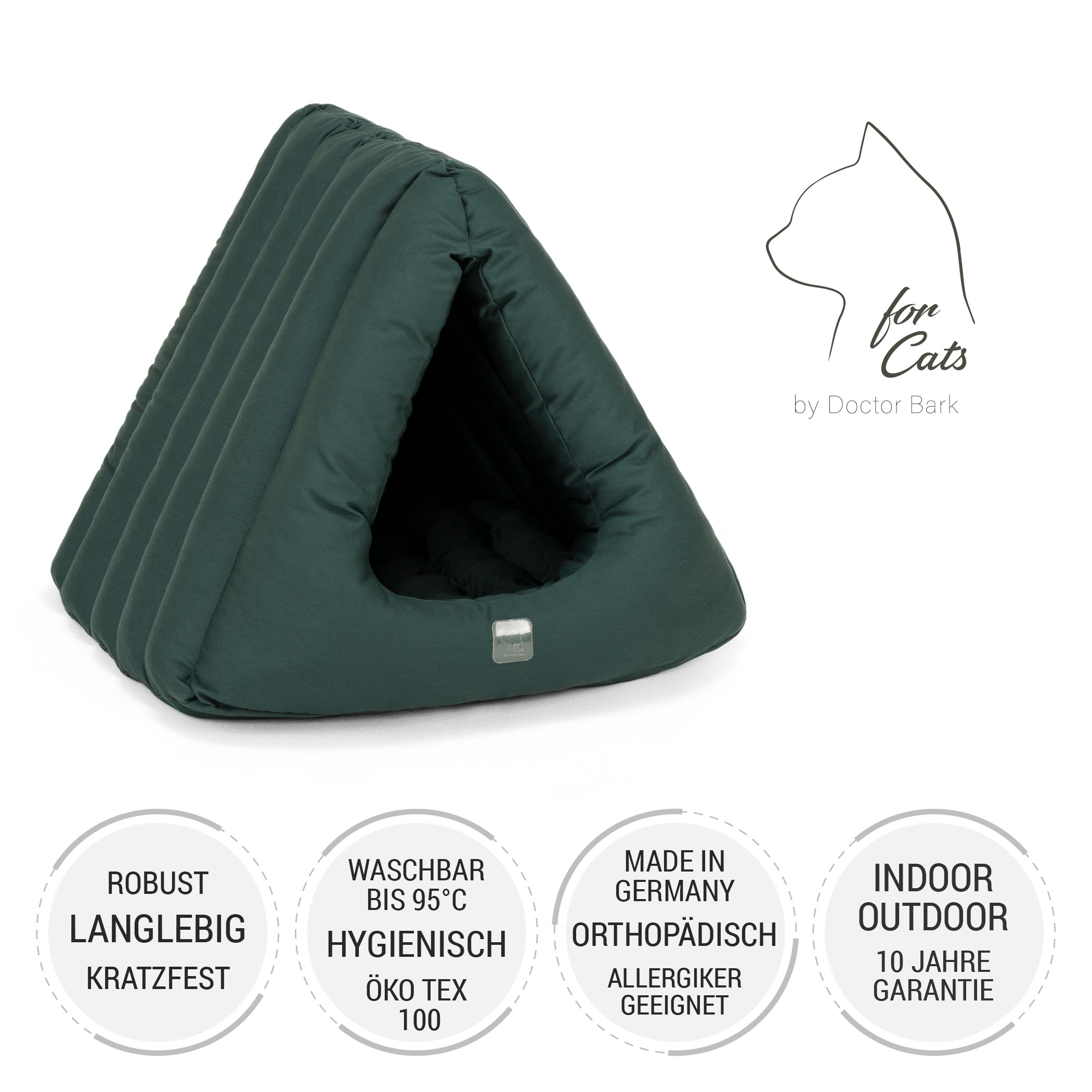Katzenhöhle Deluxe | Grün