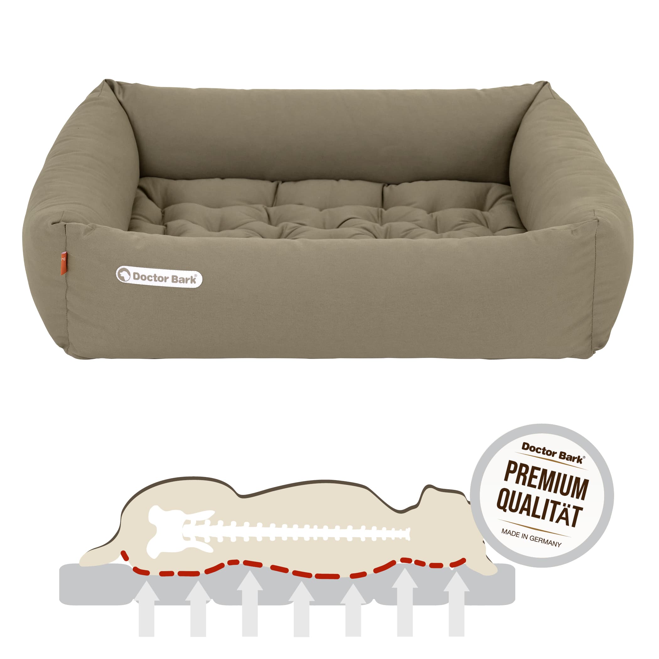 Orthopädisches Hundebett | Goldbraun | M