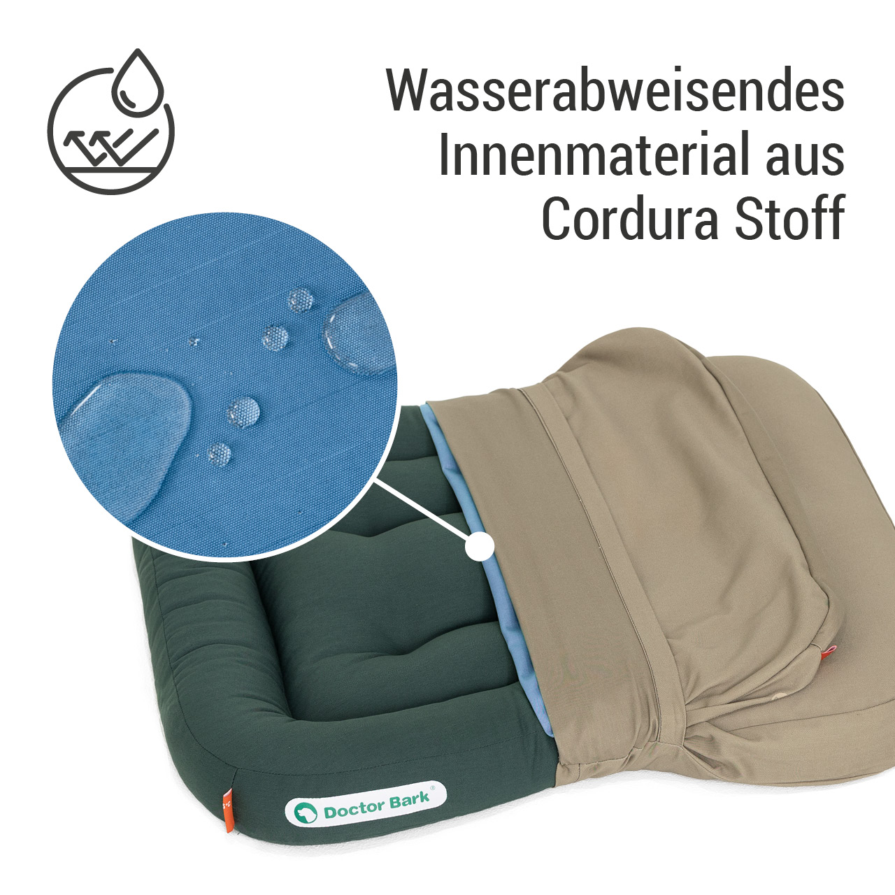 Wechselbezug für Lounge-Kissen | goldbraun Stoff S