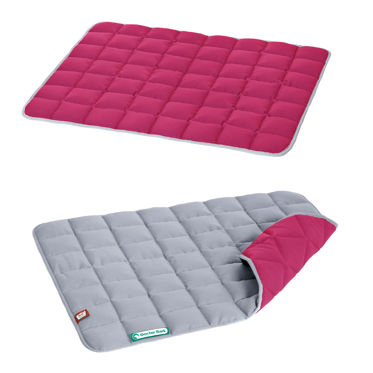 Wendedecke platingrau - hot pink M Wendedecke platingrau - hot pink M