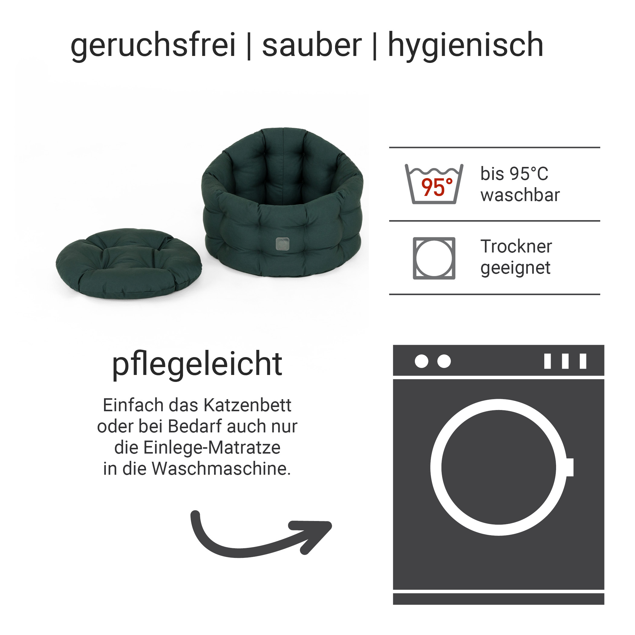 Katzenbett Deluxe | KATZE | Grün