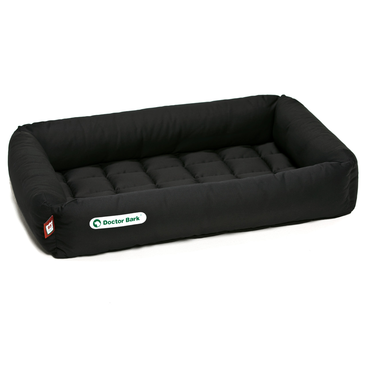 eckiges Doctor Bark Hundebett mit Rand Gr. M - schwarz eckiges Doctor Bark Hundebett mit Rand Gr. M - schwarz
