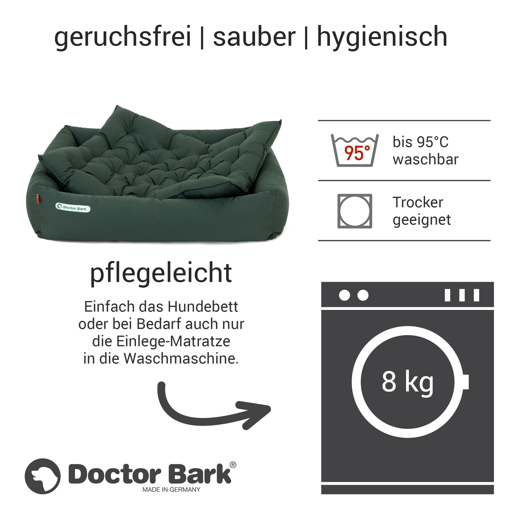 Orthopädisches Hundebett | Grün | XL