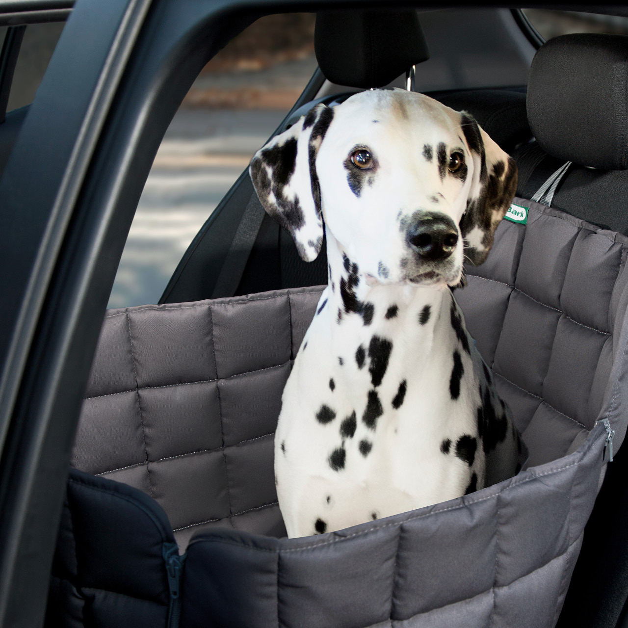 Doctor Bark - Autoschondecke für Hunde - Rückbank 1-Sitz - grau
