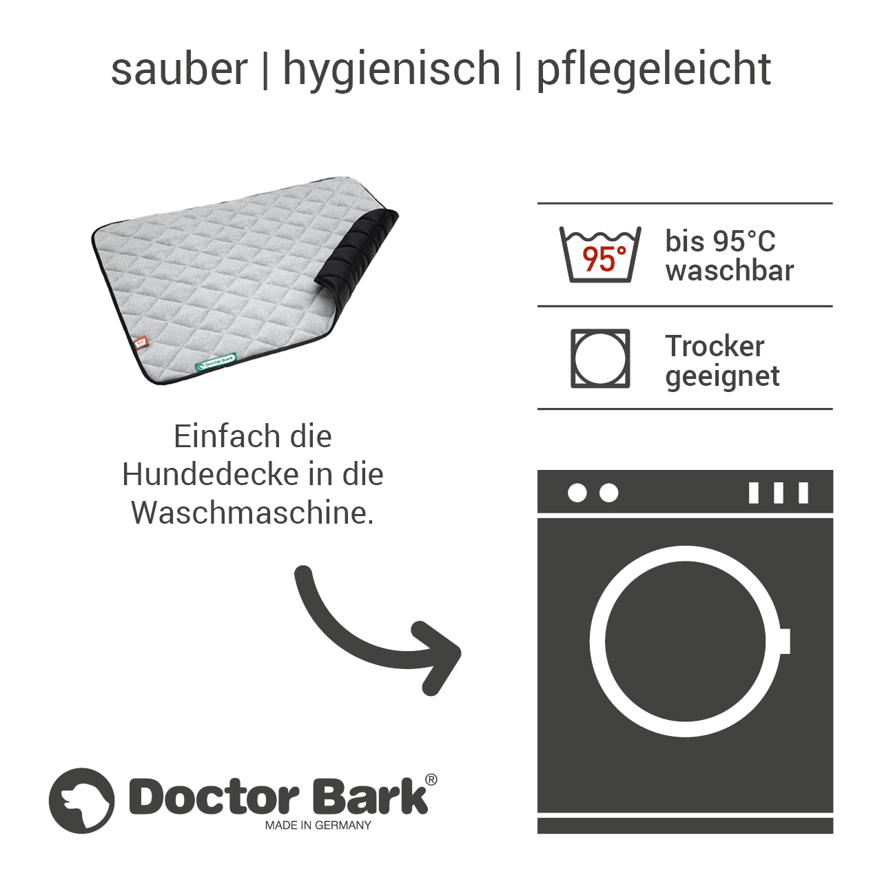 Fleece Wendedecke grau melange - schwarz M Fleece Wendedecke grau melange - schwarz M
