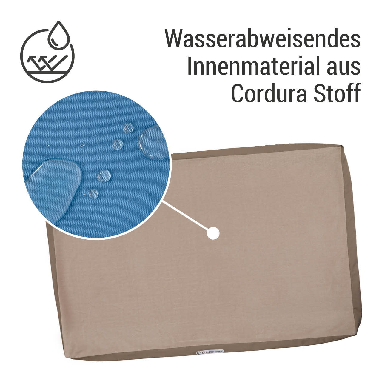 Wechselbezug für Matratze beige - goldbraun XL