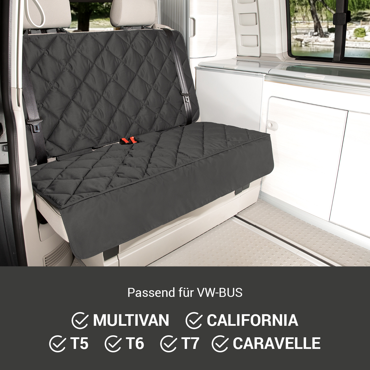 2-Sitz Auto-Sitzauflage VW Multivan - Grau