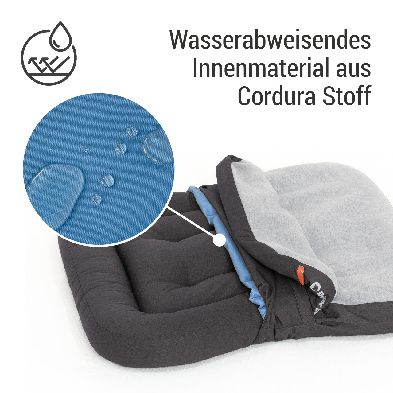 Wechselbezug für Lounge-Kissen | grau Fleece S