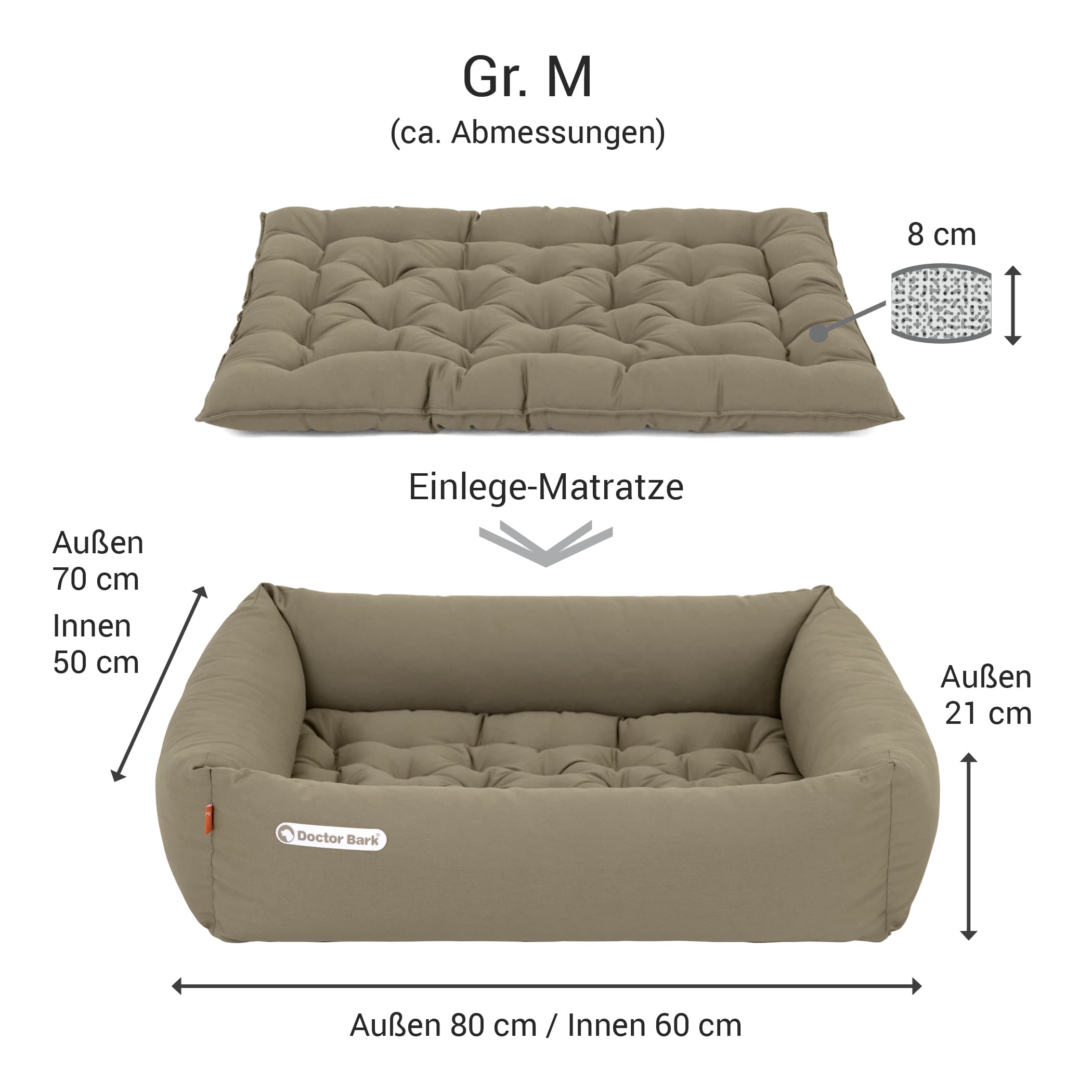 Orthopädisches Hundebett | Goldbraun | M