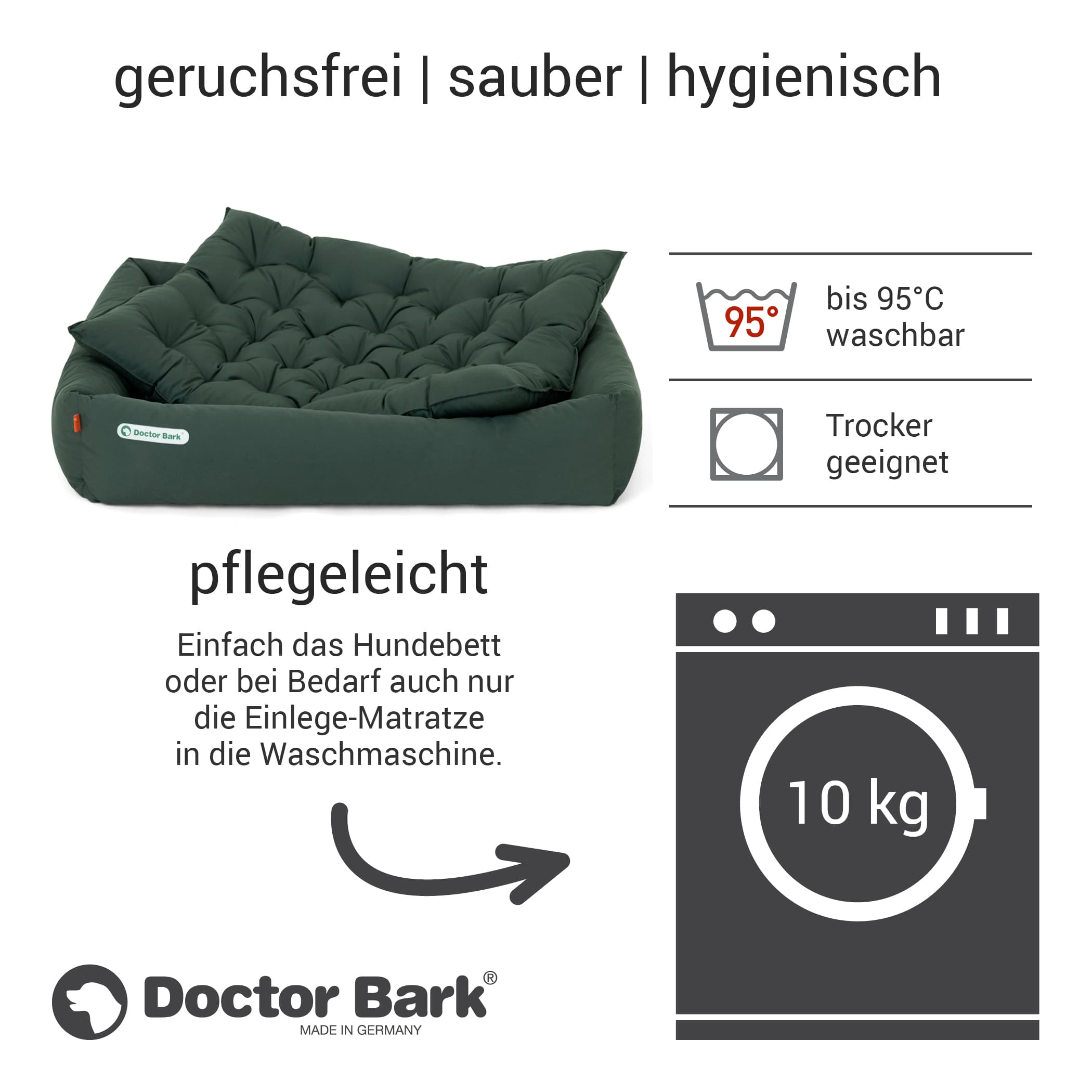 Orthopädisches Hundebett | Grün | XXL