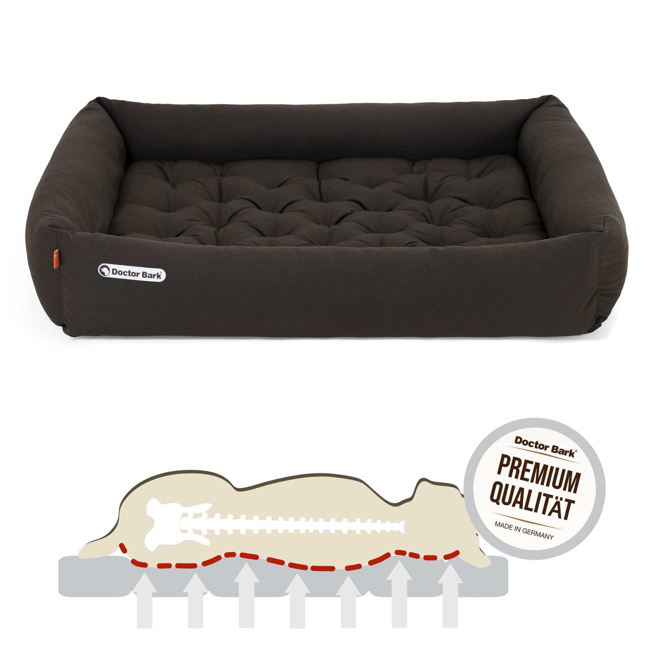 Orthopädisches Hundebett | Braun | XXL