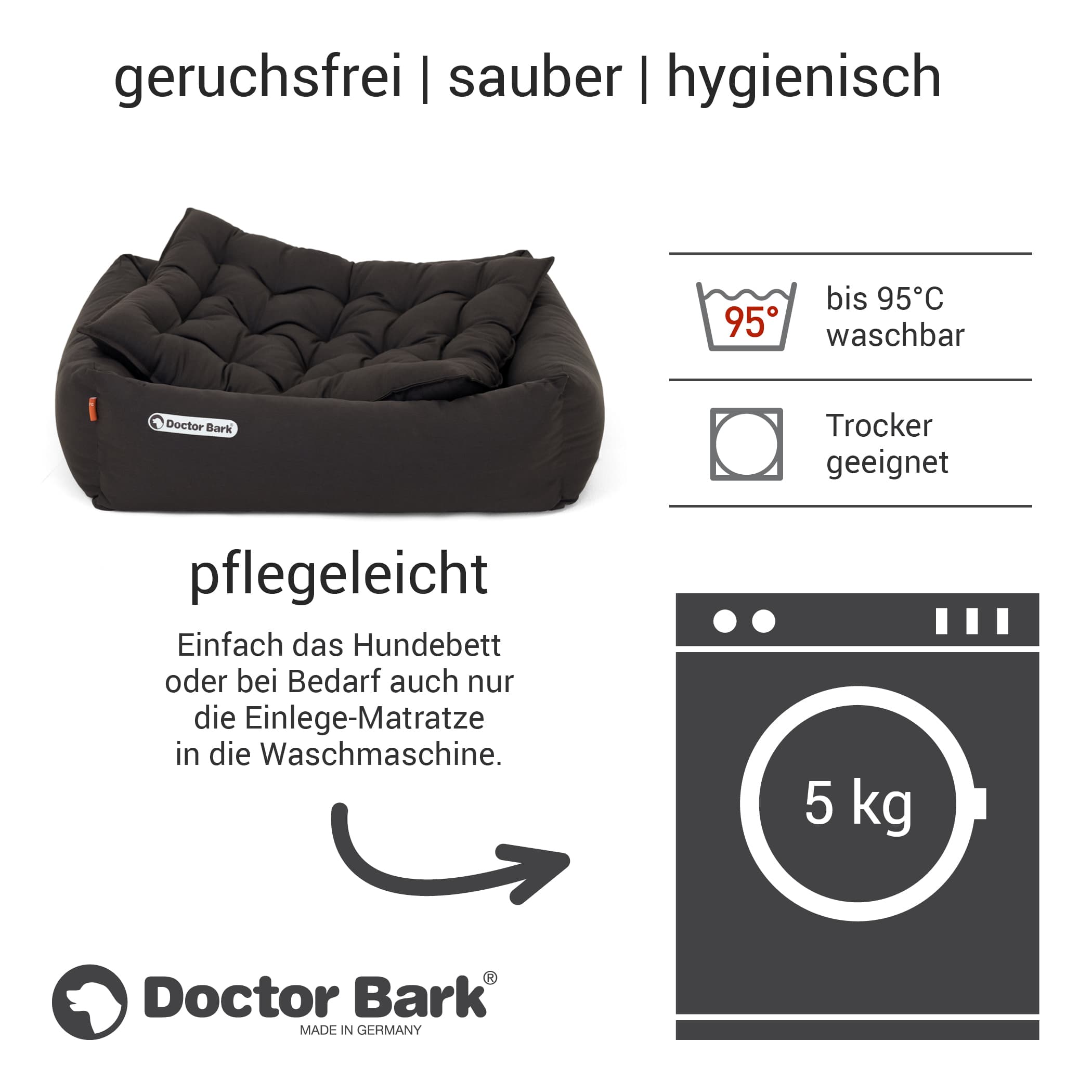 Orthopädisches Hundebett | Braun | S