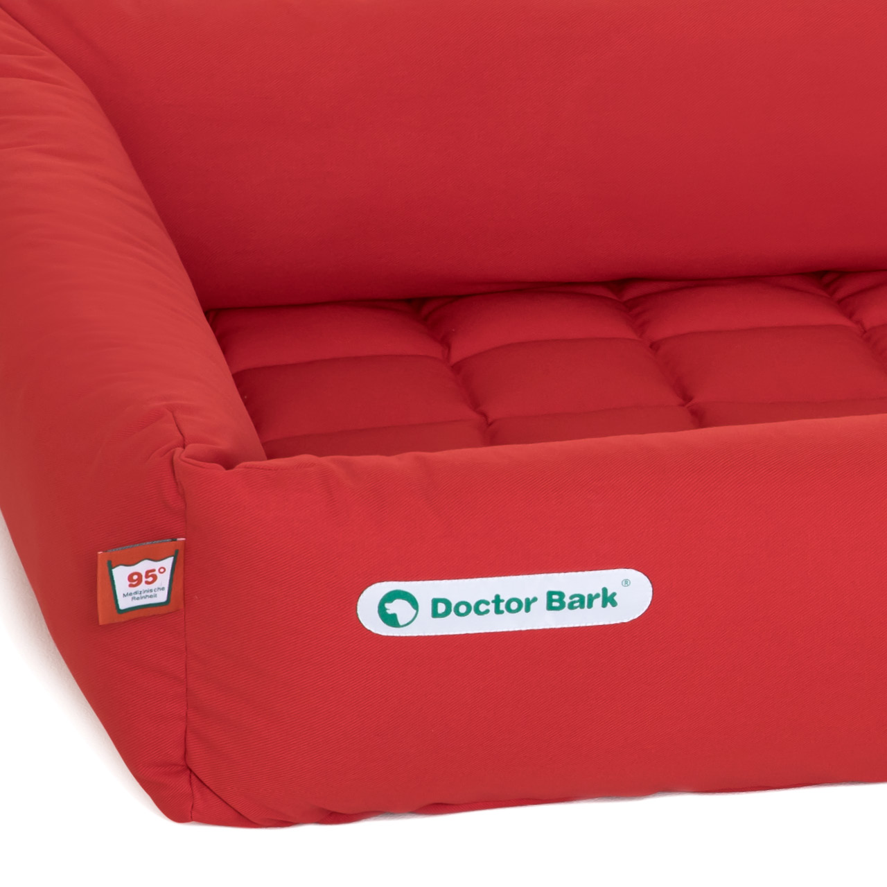 eckiges Doctor Bark Hundebett mit Rand Gr. L - tomate (rot) eckiges Doctor Bark Hundebett mit Rand Gr. L - tomate (rot)