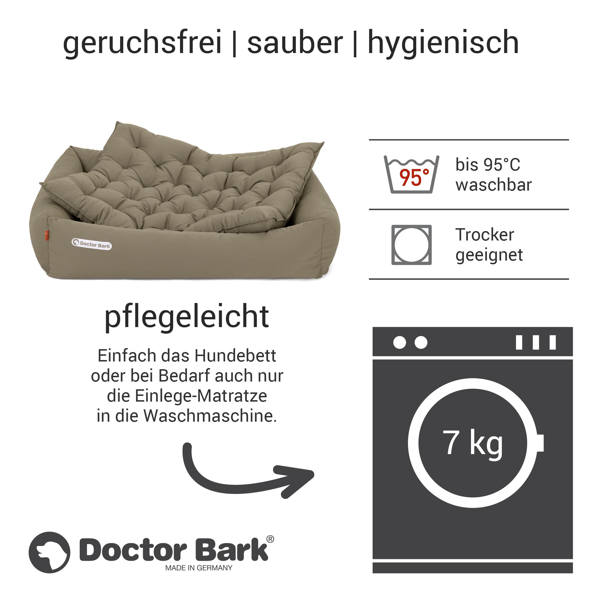 Orthopädisches Hundebett | Goldbraun | L