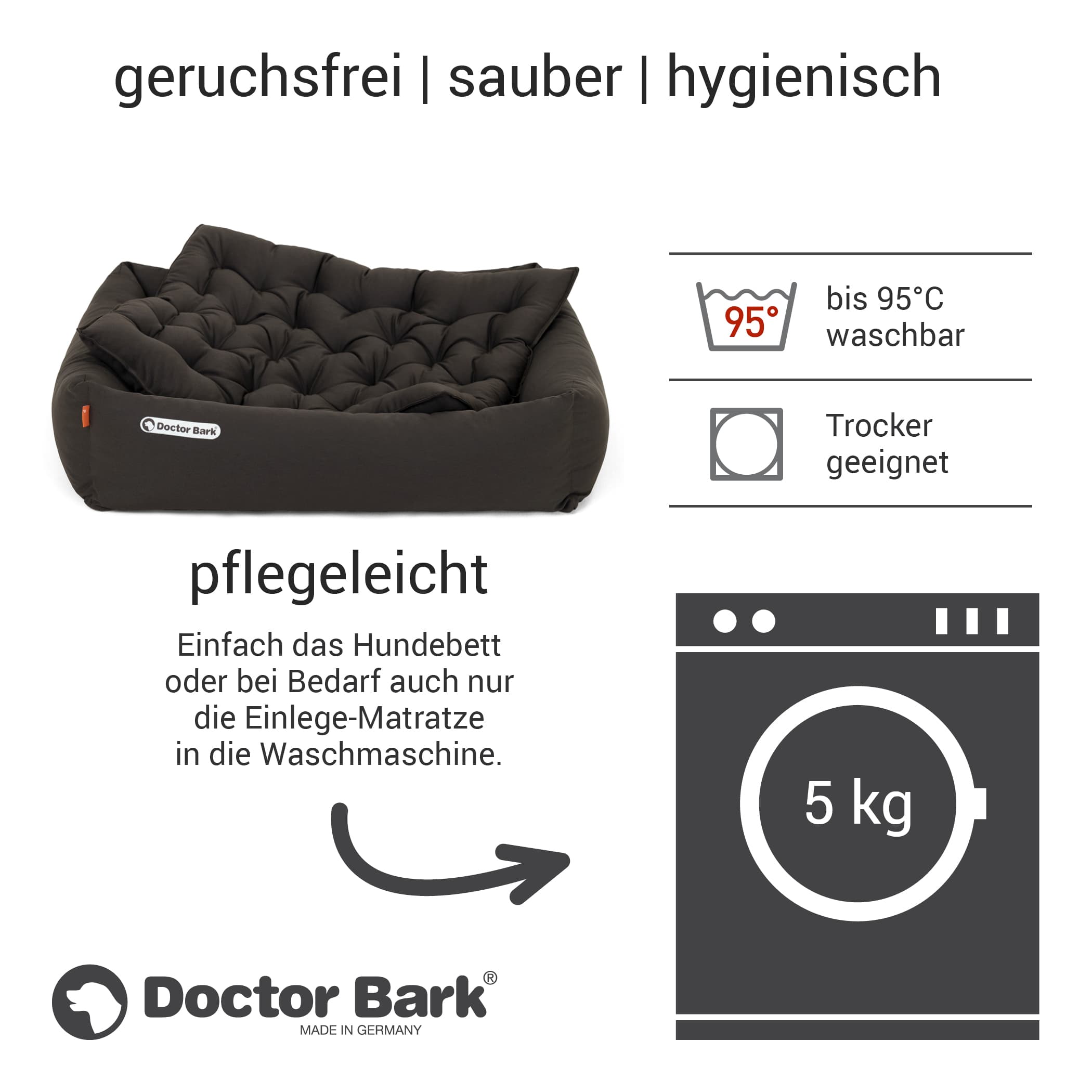 Orthopädisches Hundebett | Braun | M