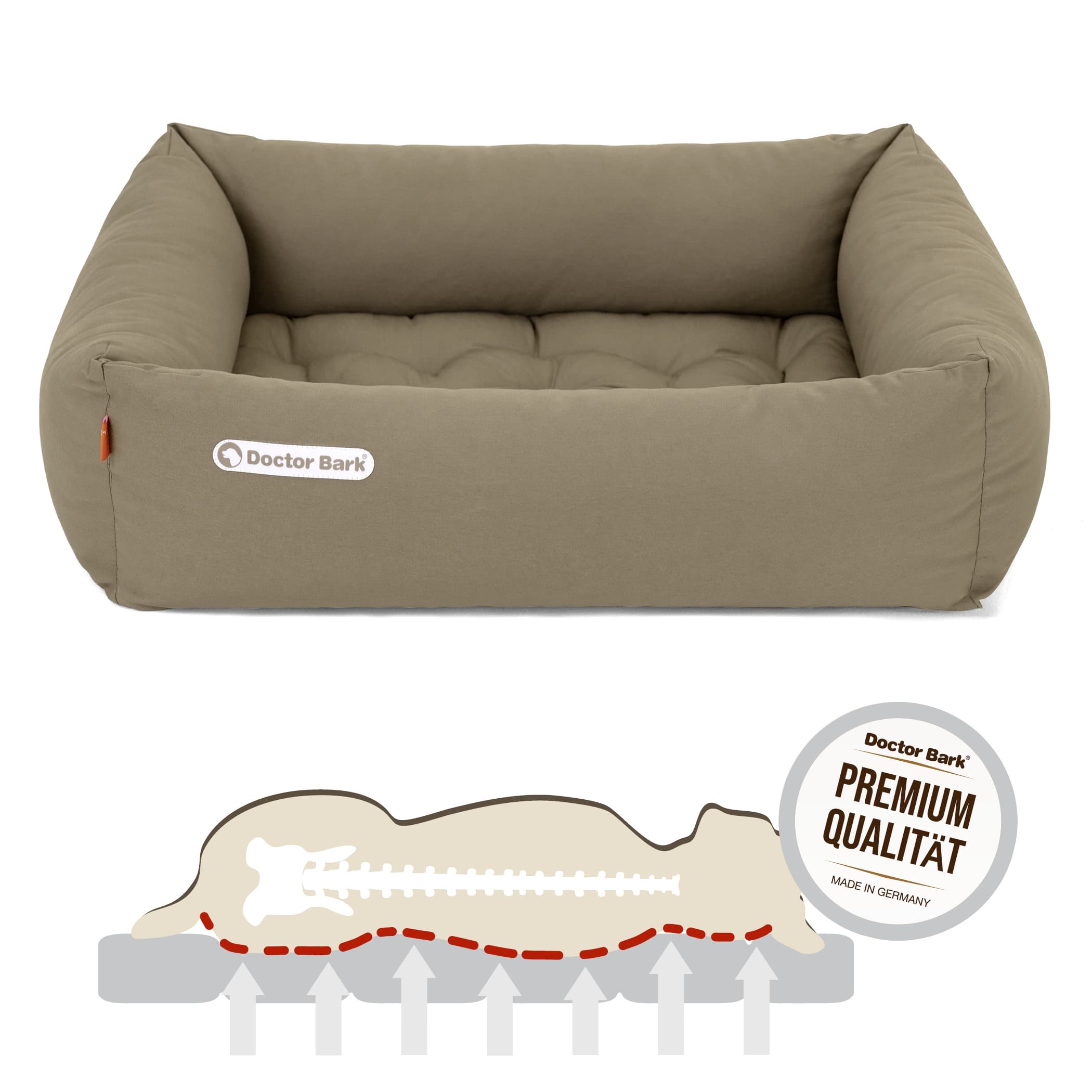 Orthopädisches Hundebett | Goldbraun | S