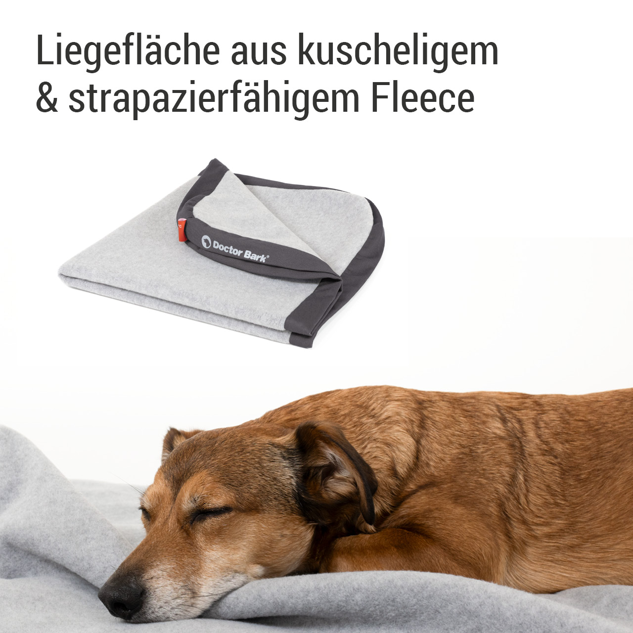 Wechselbezug für Lounge-Kissen | grau Fleece S