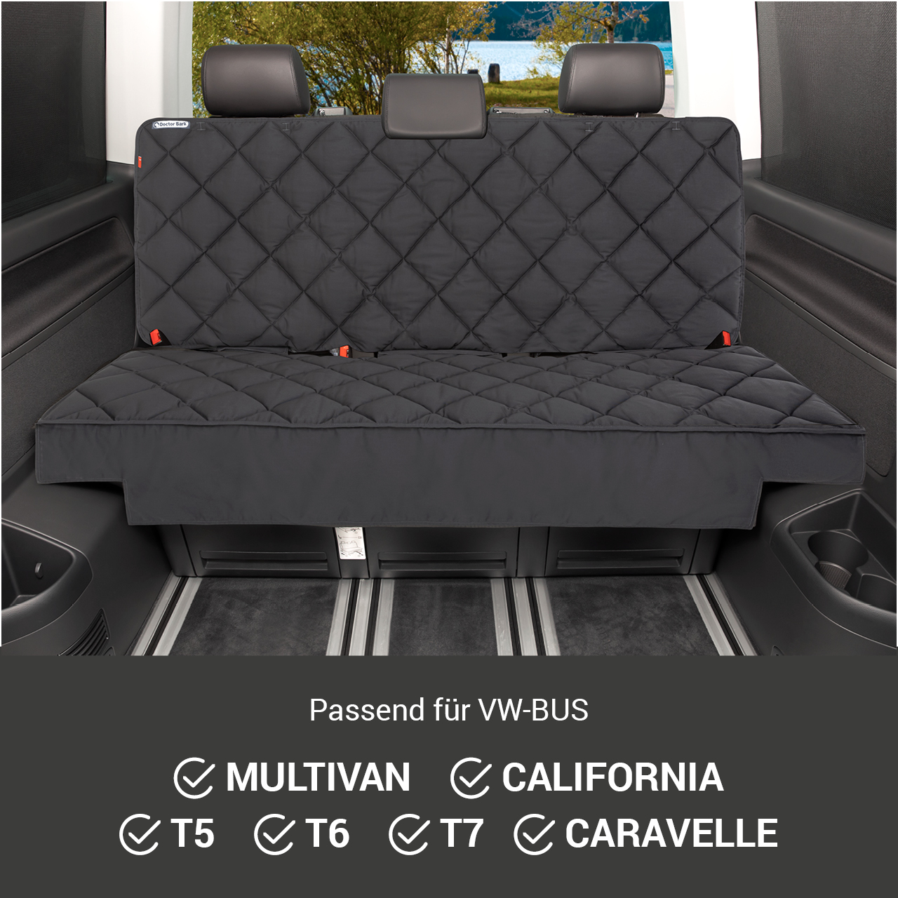 3-Sitz Auto-Sitzauflage VW Multivan - Grau