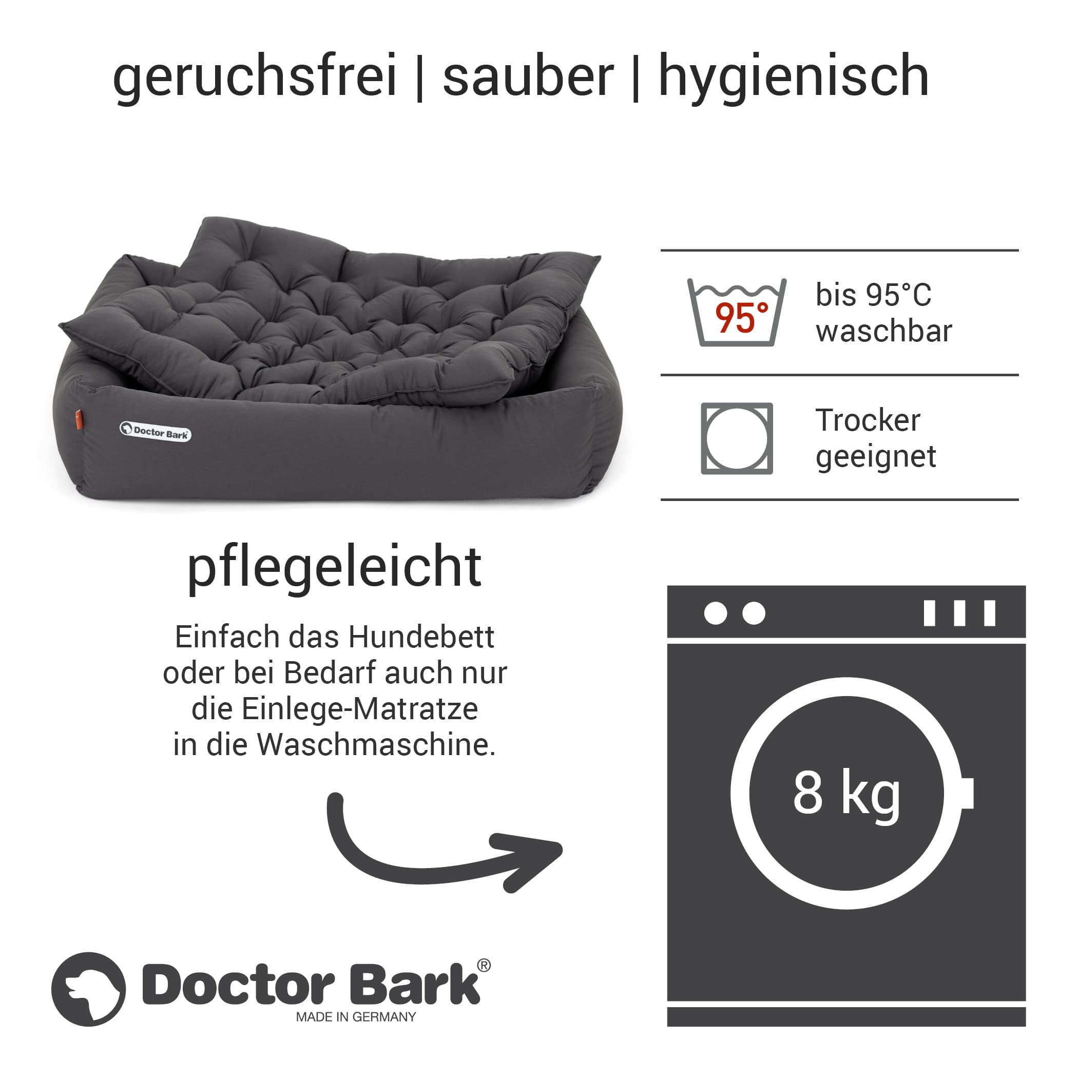 Orthopädisches Hundebett | Grau | XL