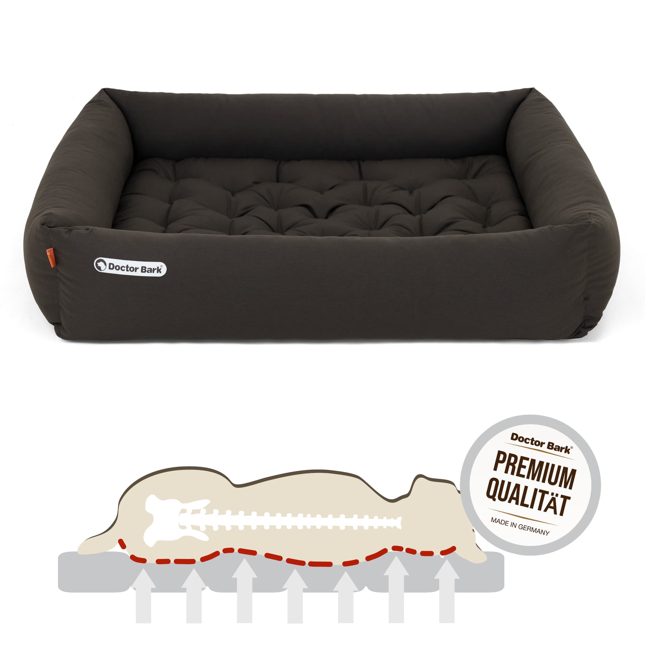 Orthopädisches Hundebett | Braun | XL