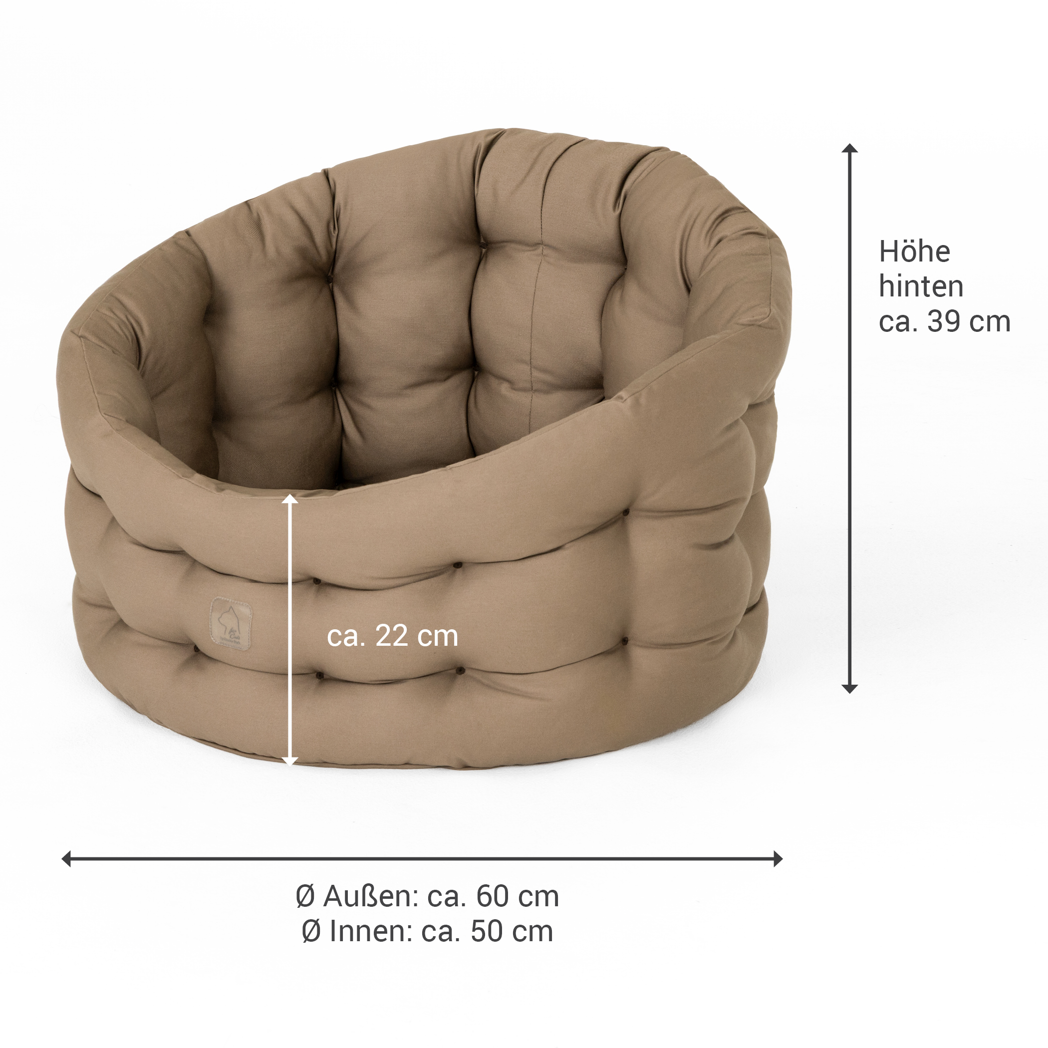 Deluxe Bett für den Kater | Goldbraun