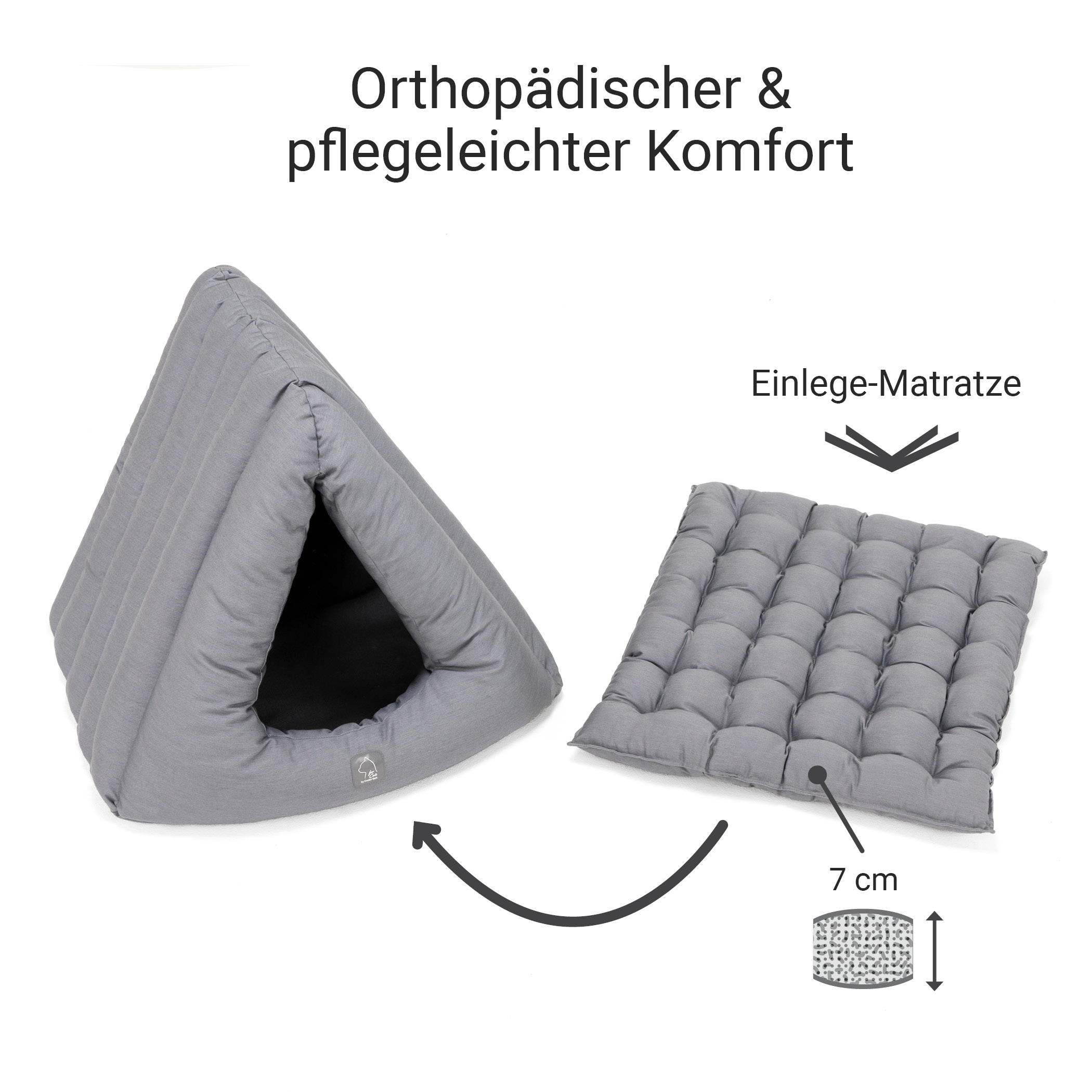 Katzenhöhle Deluxe | Hellgrau