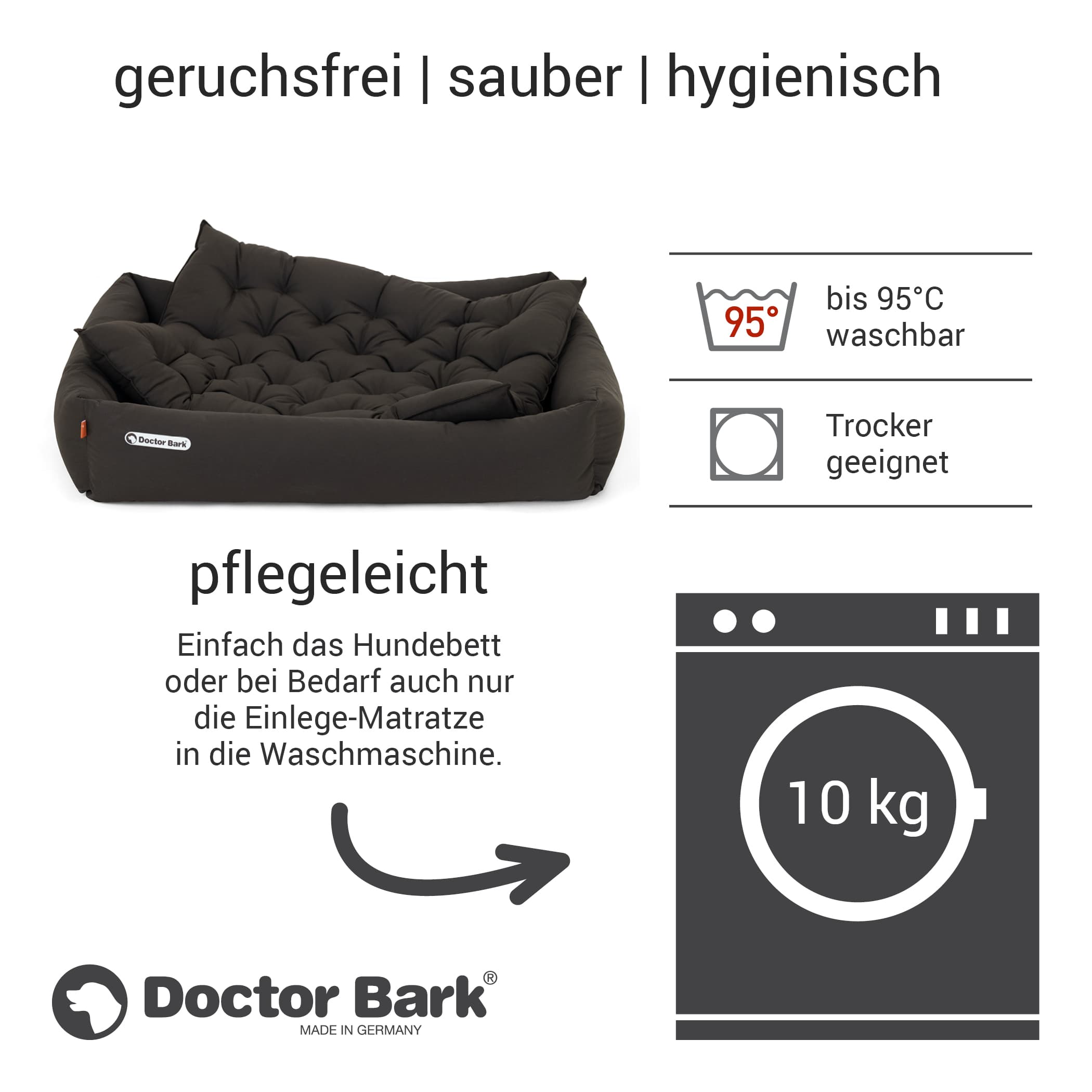Orthopädisches Hundebett | Braun | XXL