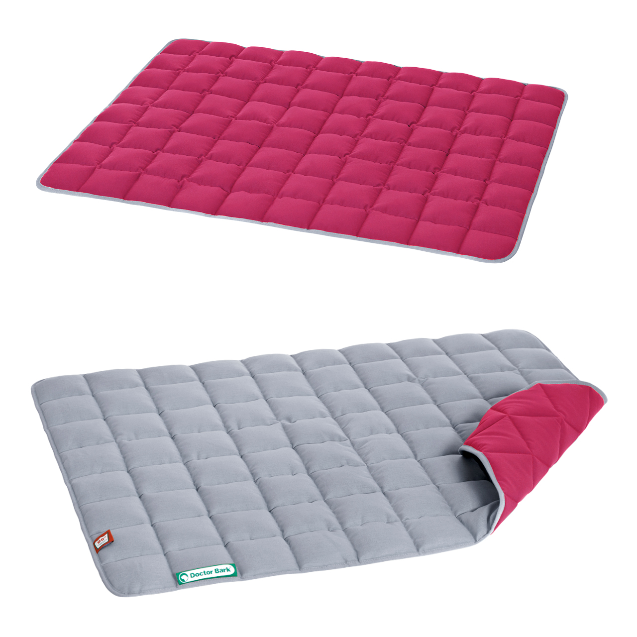 Wendedecke platingrau - hot pink L Wendedecke platingrau - hot pink L