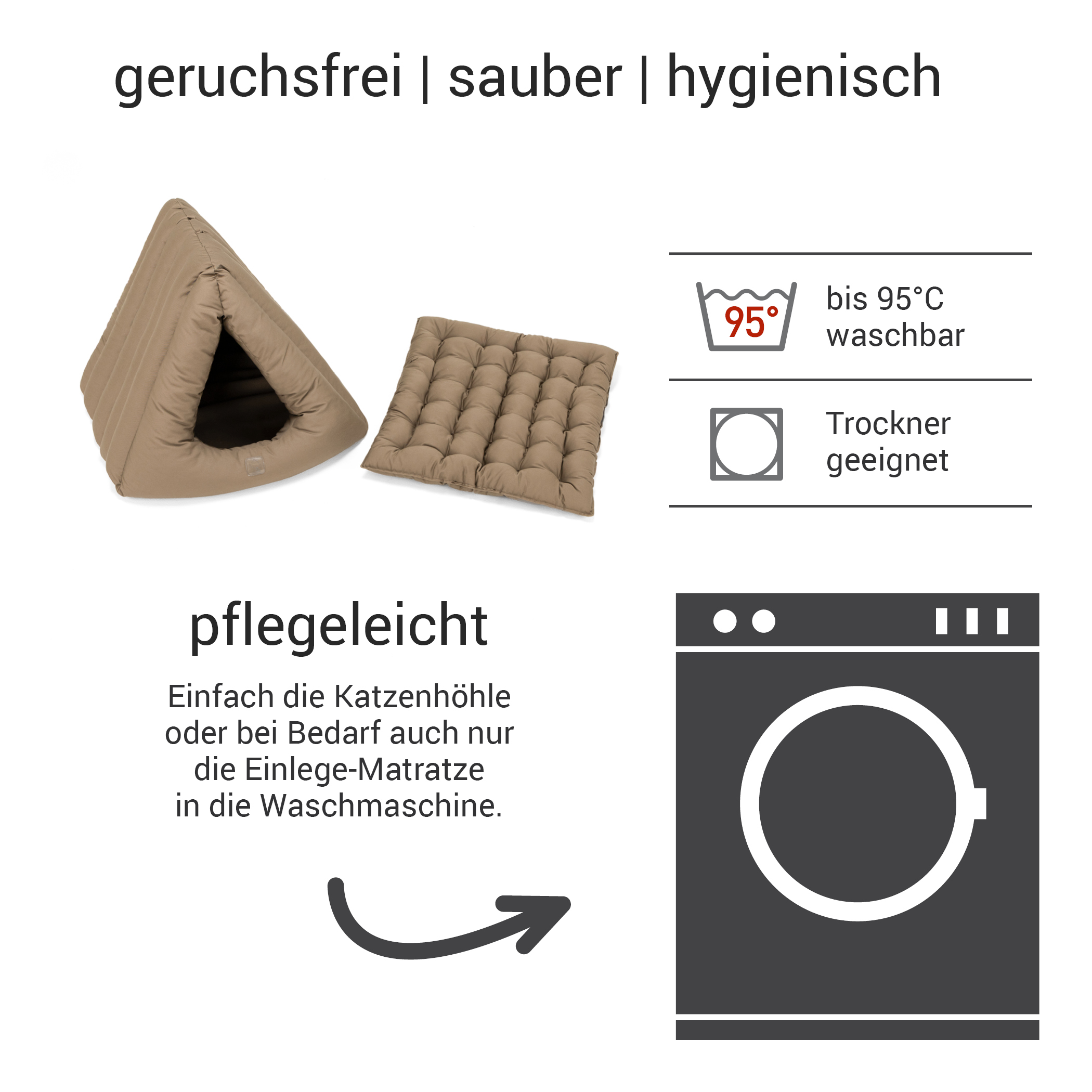 Deluxe Höhle | Katze & Kater | Goldbraun