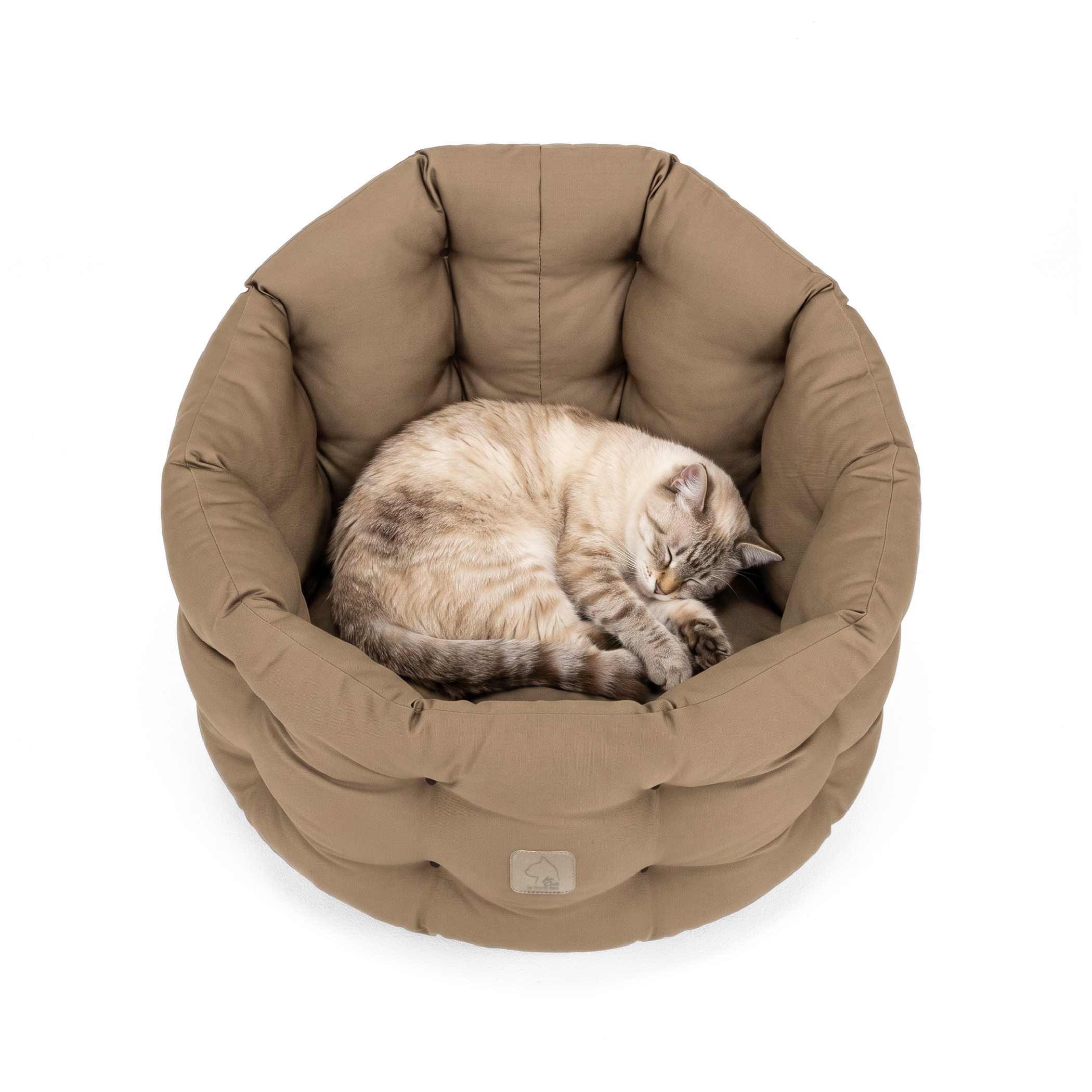 Deluxe Bett für die Katze | Goldbraun