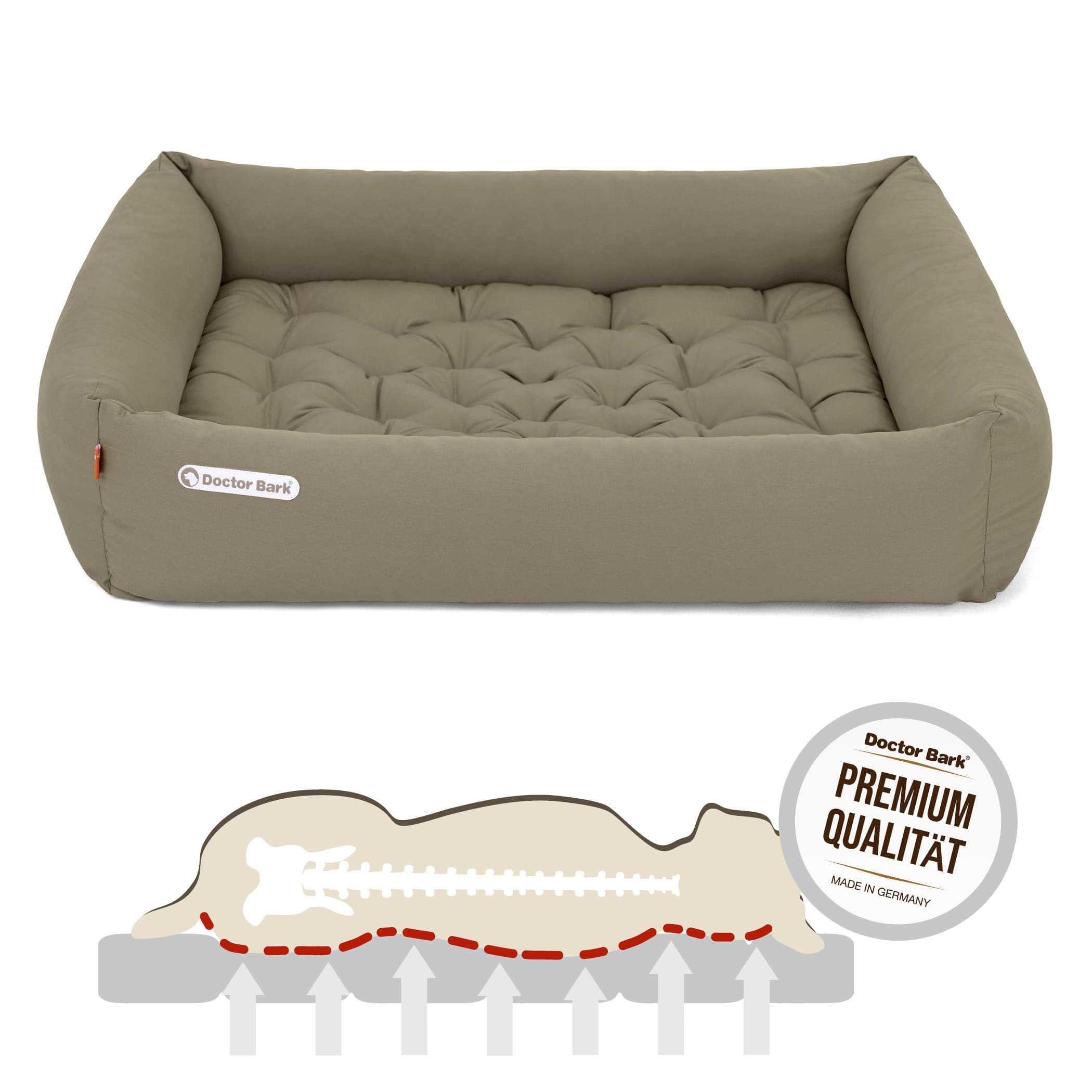 Orthopädisches Hundebett | Goldbraun | XL