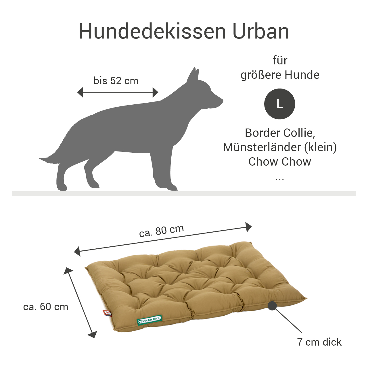 orthopädisches Country-Kissen beige L orthopädisches Country-Kissen beige L