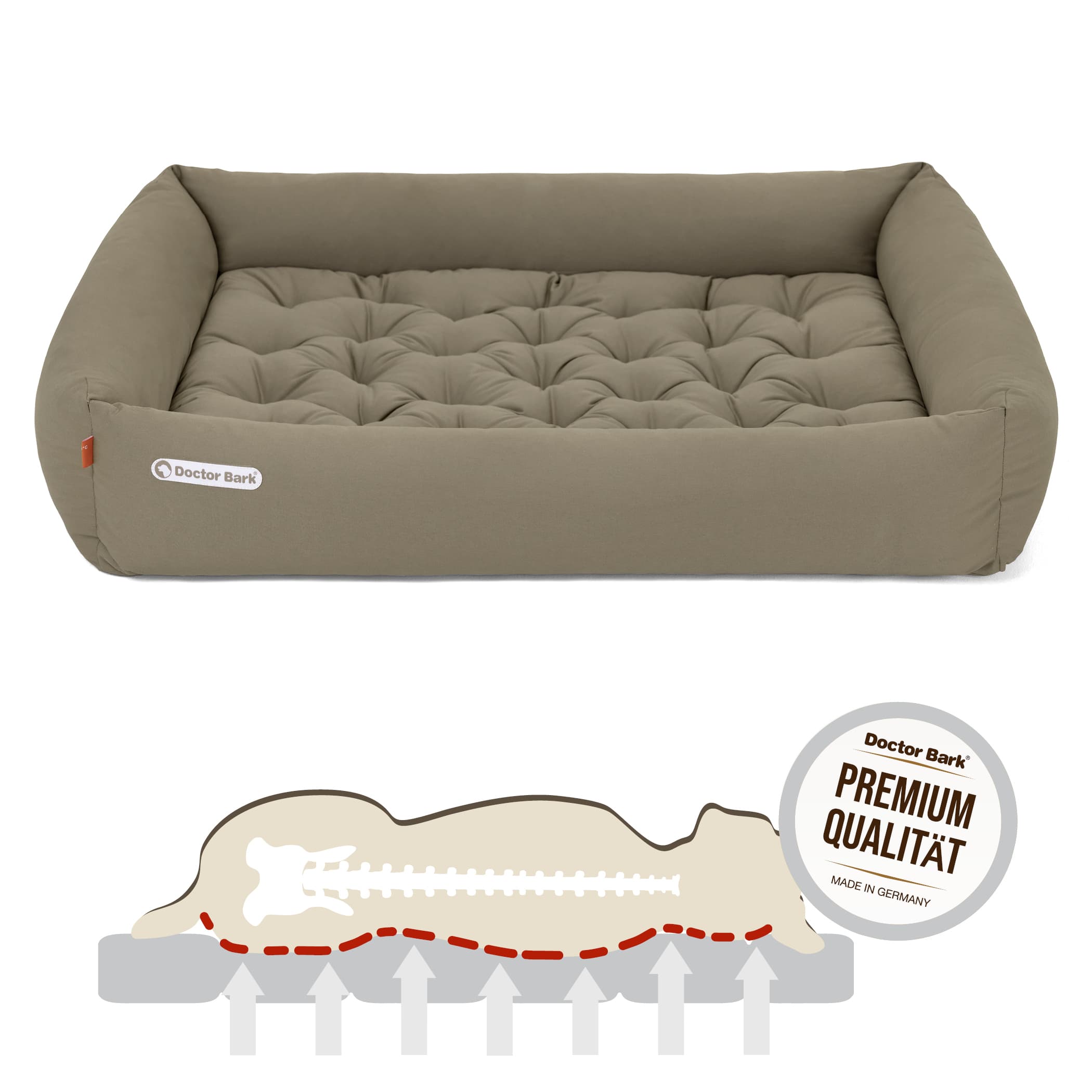 Orthopädisches Hundebett | Goldbraun | XXL