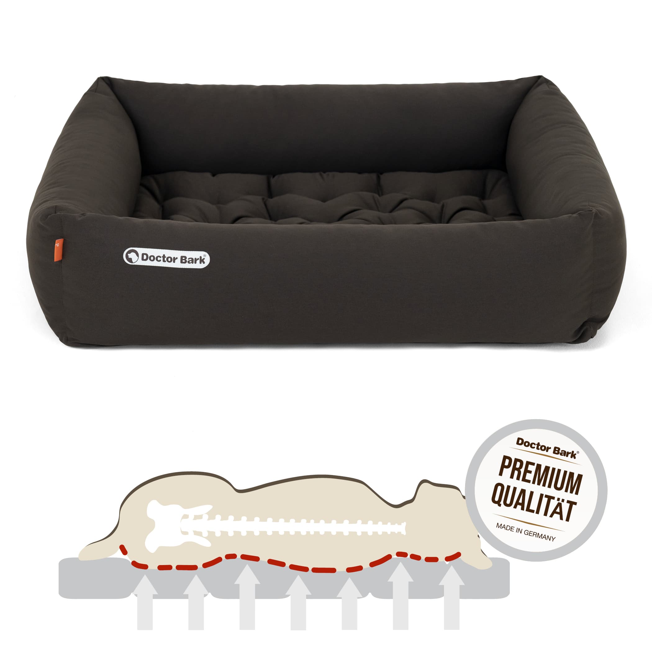 Orthopädisches Hundebett | Braun | M