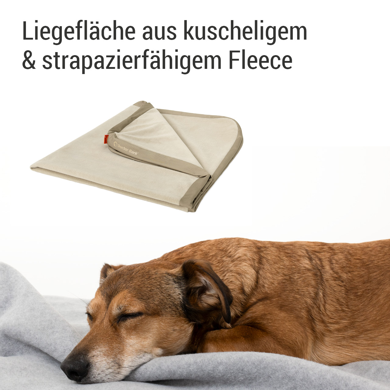 Wechselbezug für Lounge-Kissen | goldbraun Fleece XXL