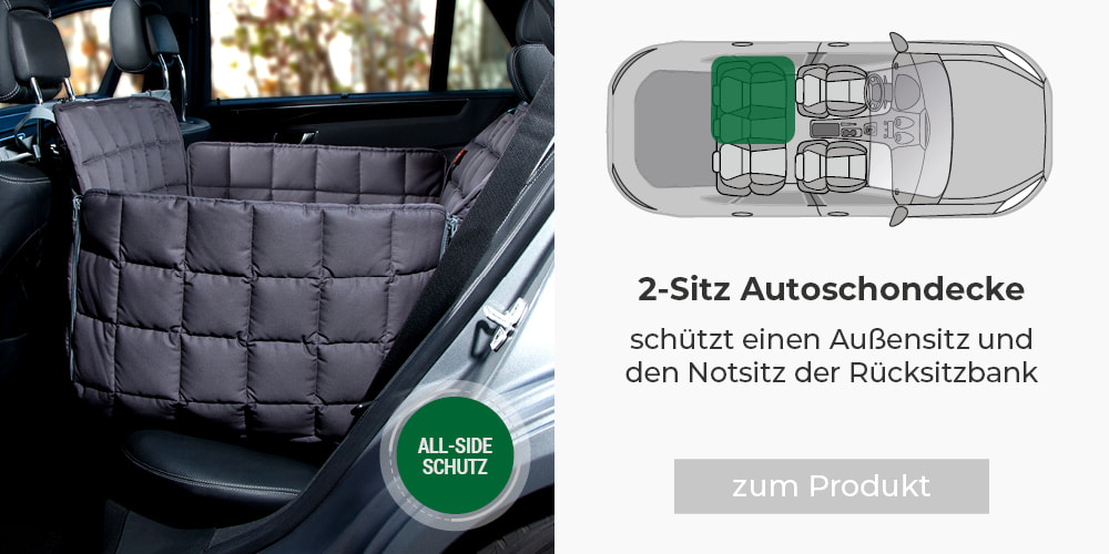 Doctor Bark 2-Sitz Autoschondecke für Außensitz und Notsitz der Rückbank