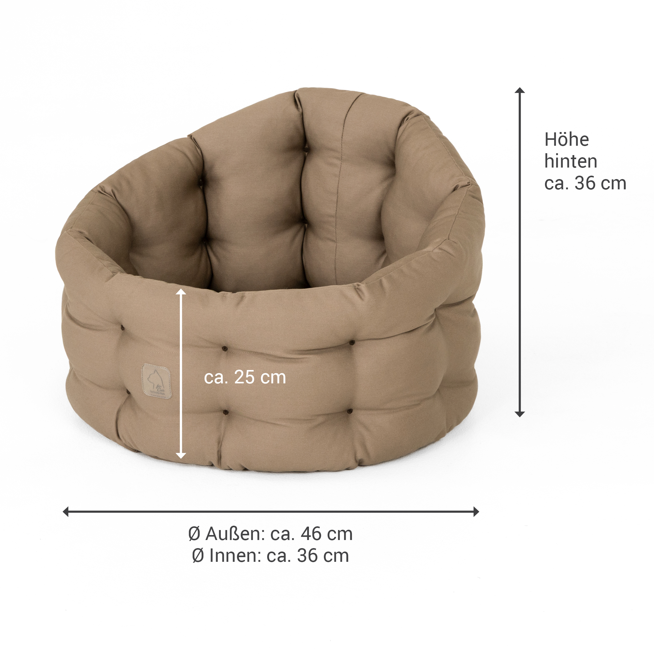 Deluxe Bett für die Katze | Goldbraun
