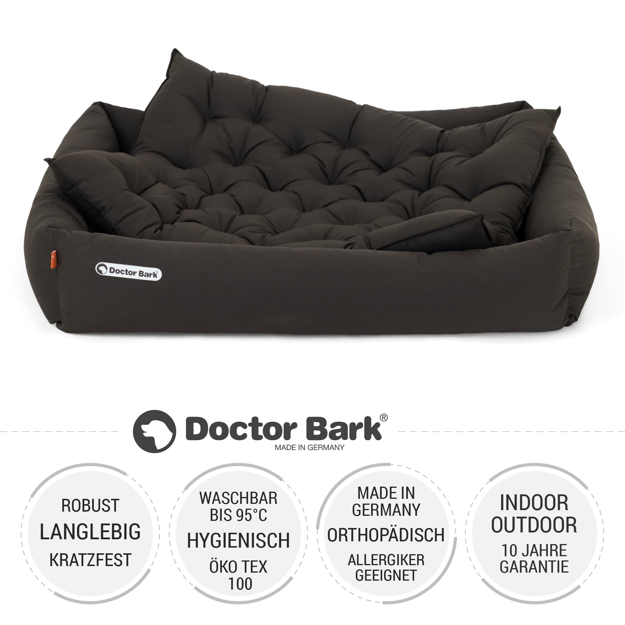 Orthopädisches Hundebett | Braun | XXL