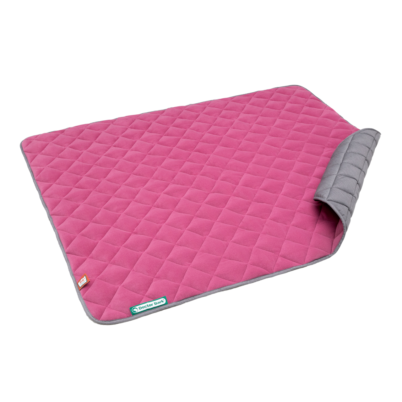 Fleece Steppdecke pink - hellgrau XL