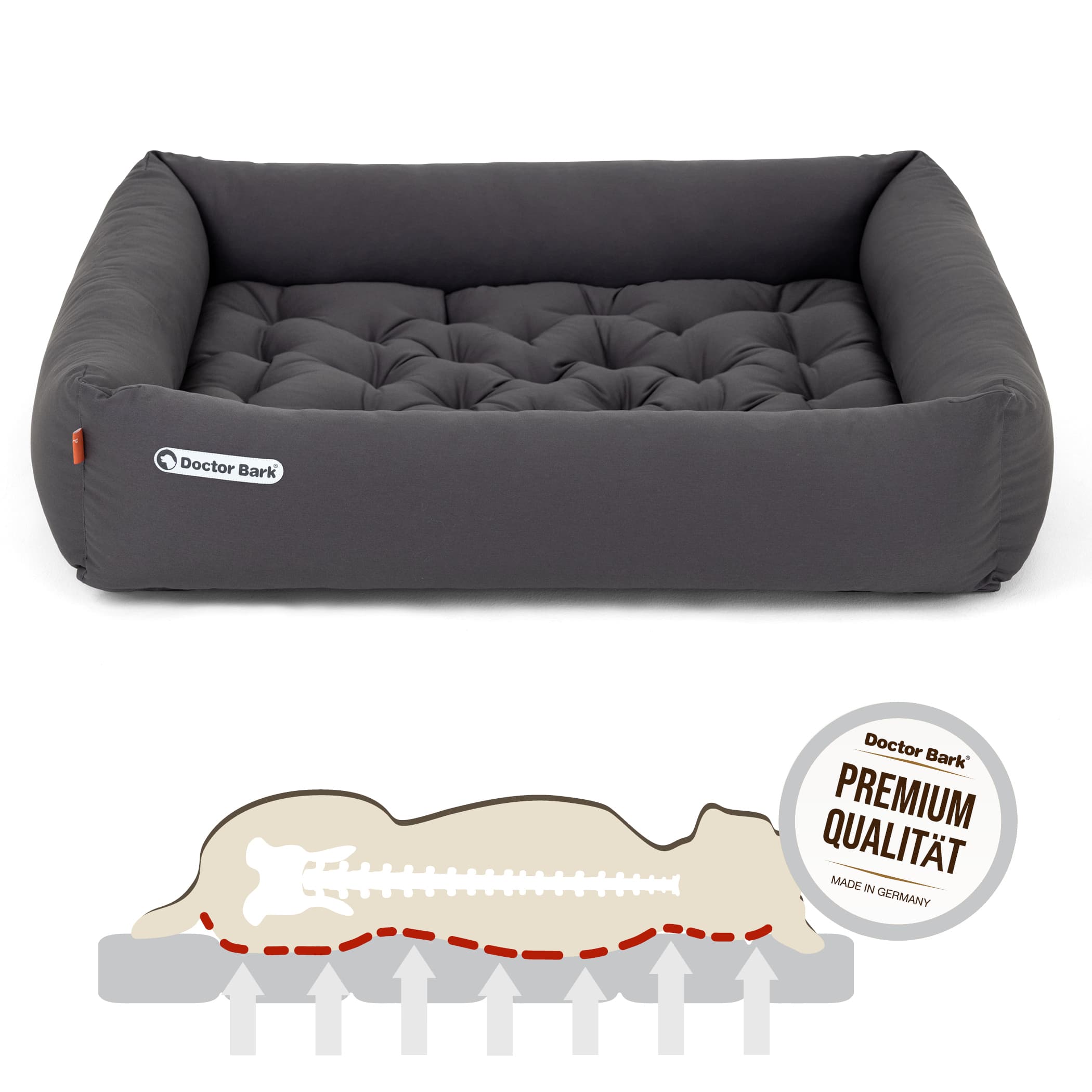 Orthopädisches Hundebett | Grau | XL