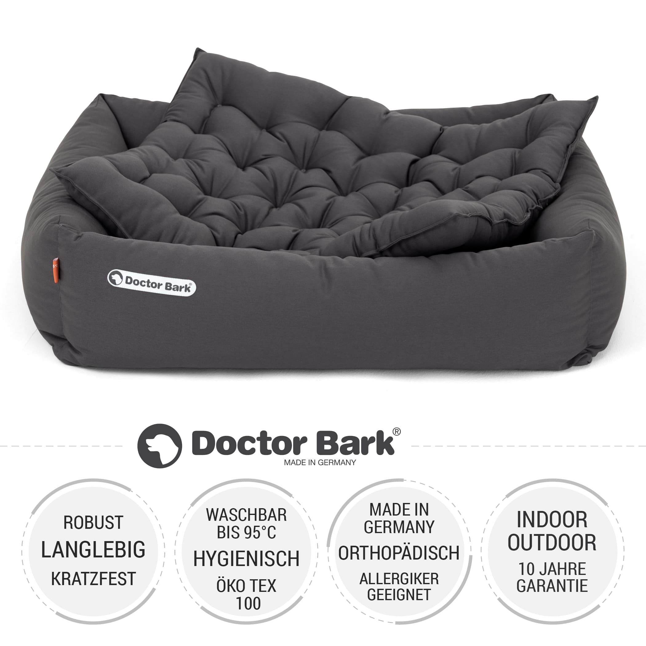 Orthopädisches Hundebett | Grau | M