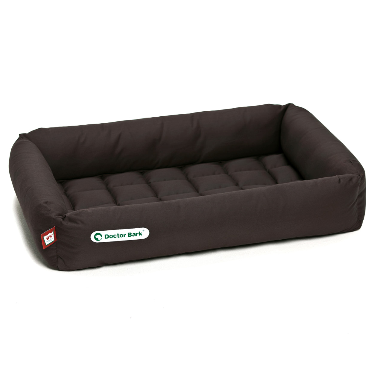 eckiges Doctor Bark Hundebett mit Rand Gr. M - braun eckiges Doctor Bark Hundebett mit Rand Gr. M - braun